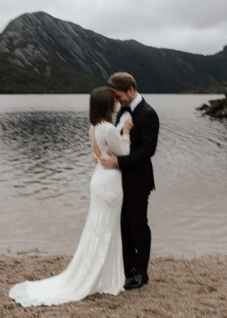 Elopement marriage ceremony on Dove Lake with Josh Withers Marriage Celebrant at Cradle Mountain
