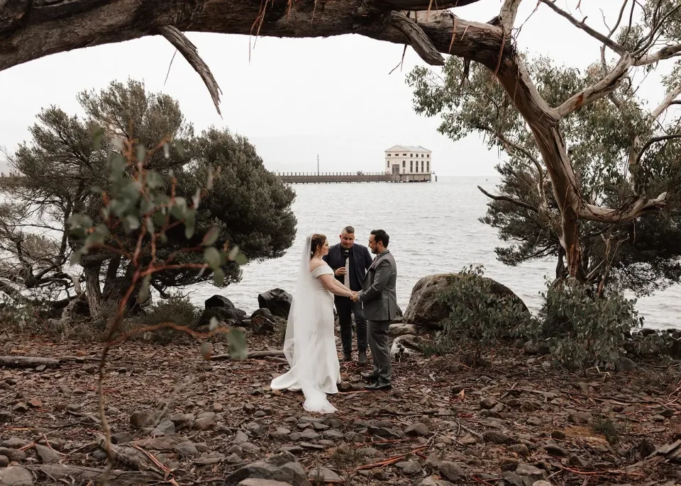 Pumphouse Point for Sarah and Jono's Tasmanian Elopement — photograph 4