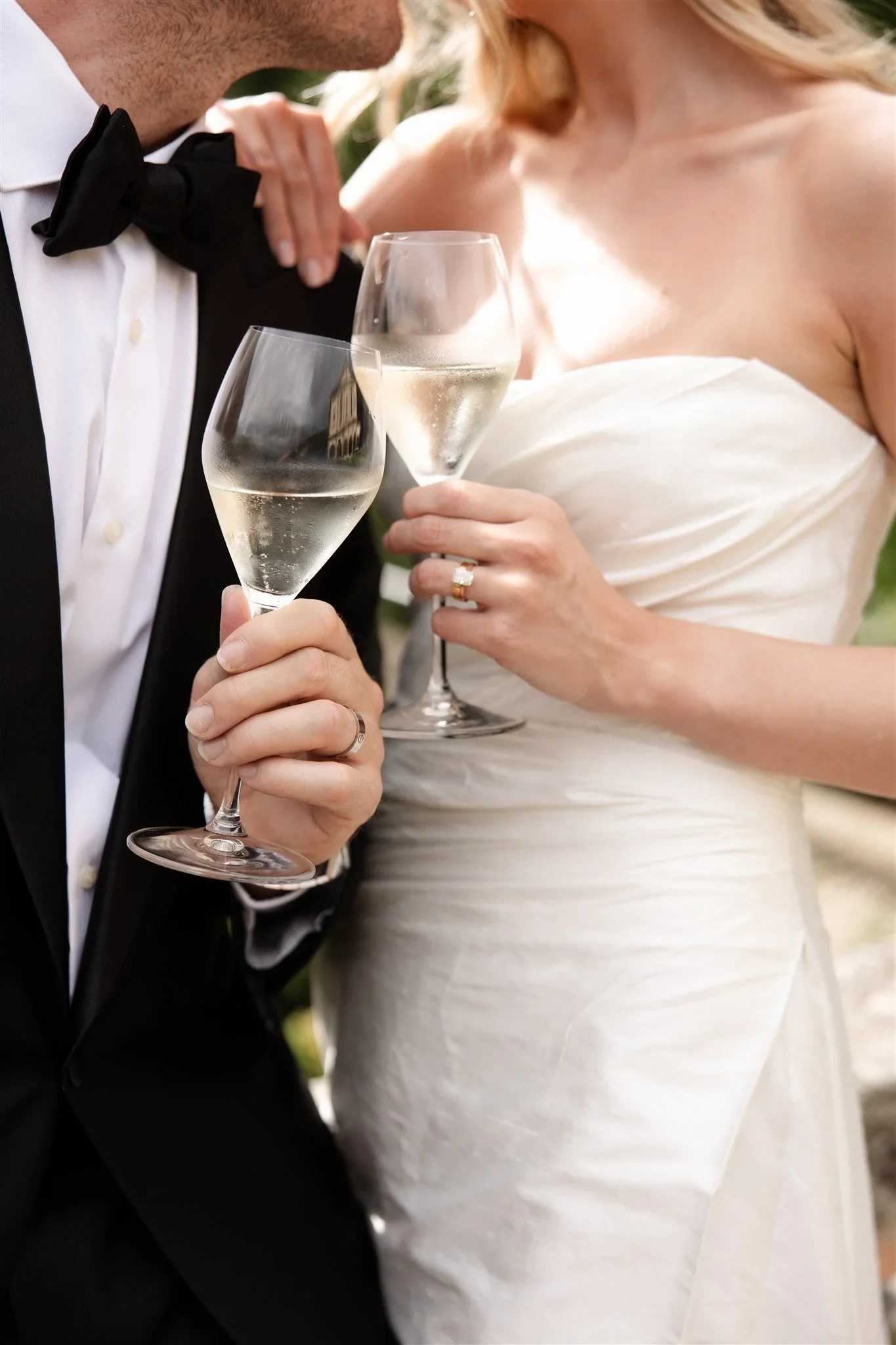 Florence, Tuscany, Italy, elopement with The Elopement Collective and House of Lucie plus celebrant Josh Withers - wine glasses
