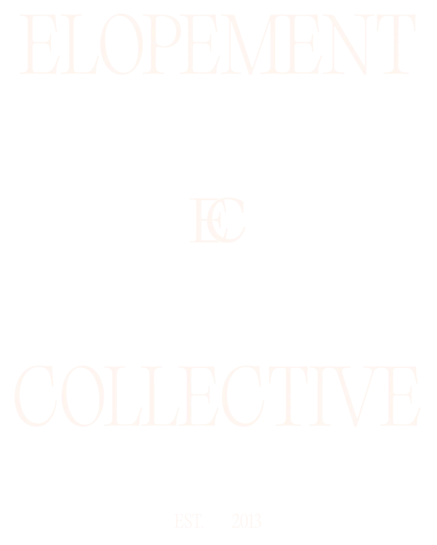 Logo with the text 'Elopement Collective' and initials 'EC' in the center. Established in 2013.