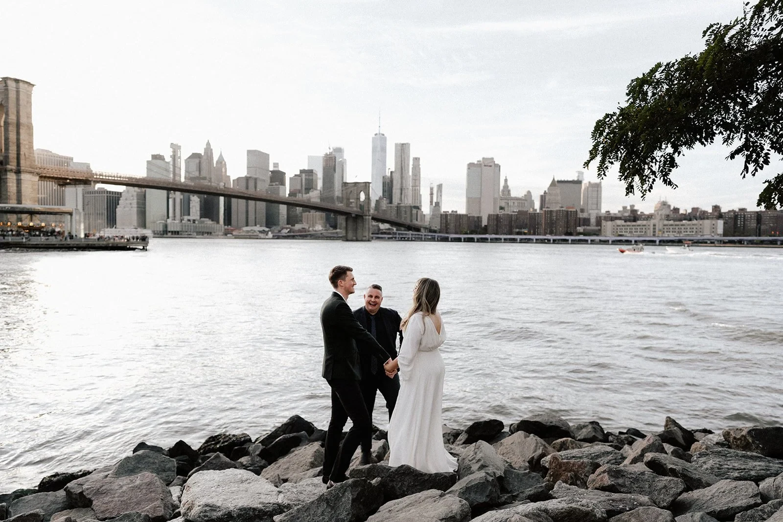 New York City elopement in Brooklyn at Dumbo